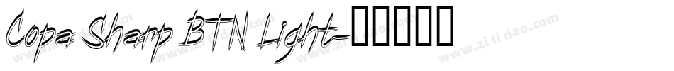 Copa Sharp BTN Light字体转换